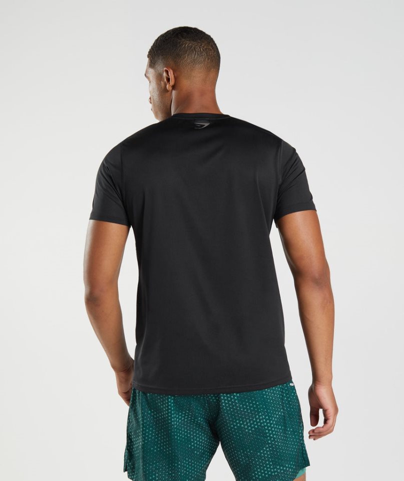 Men's Gymshark Sport T-Shirts Black | NZ 5NWAZV